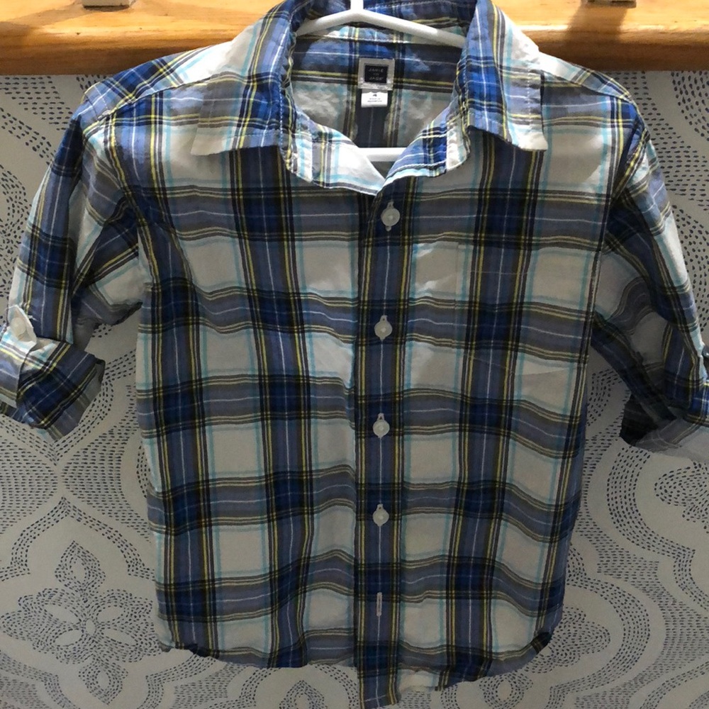 Boys plaid button down
